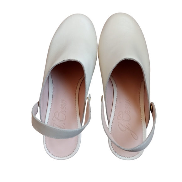 J. Crew Convertible Leather Clog Dusty Ivory - Picture 4 of 15